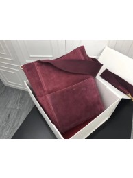Celine Seau Sangle Original Suede Leather Shoulder Bag 3369 Wine JH06142nw20