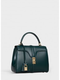 CELINE SMALL 16 BAG IN SATINATED CALFSKIN 188003 GREEN JH06007IT70