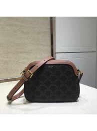 Celine SMALL CAMERA BAG IN TRIOMPHE CANVAS 191522 tan JH05858mB48