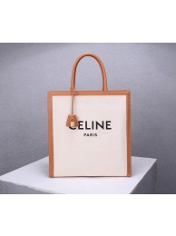 Celine TEEN TRIOMPHE BAG IN TRIOMPHE CANVAS AND CALFSKIN CL90402 white JH05833DW49