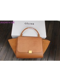 Celine Trapeze Bag Original Leather 3342-4 light coffee JH06503Gh26