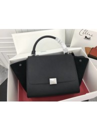 Celine Trapeze Bag Original Leather 3342 black JH06165Op64