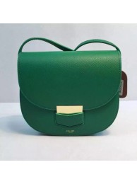 Celine Trotteur Bag Calfskin Leather 8002 Green JH06297Bz34