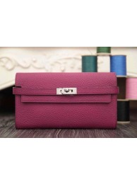 Cheap 2015 Hermes kelly wallet new model 051300 rose JH01797KK24