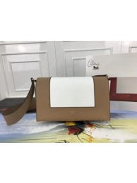 Cheap Celine frame Bag Original Calf Leather 5756 White. apricot JH06113sS51