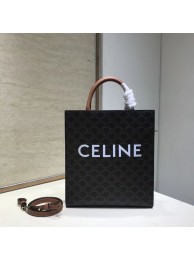 Cheap Celine SMALL CABAS VERTICAL IN TRIOMPHE CANVAS CL01542 tan JH05856jb44