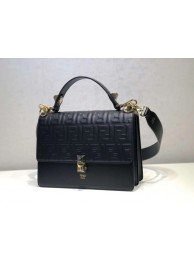 Cheap FENDI Kan I Leather Shoulder Bag 8BT283A black JH08647KK24