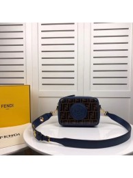 Cheap Fendi MINI CAMERA CASE Multicolor canvas bag 8BF097 blue JH08673PC54