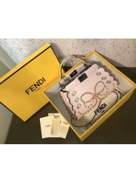 Cheap Fendi PEEKABOO MINI Exotic leather bag 8BN244S white JH08608Ky58