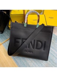 Cheap FENDI SUNSHINE MEDIUM black leather shopper 8BH386A JH08480FT69