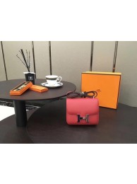 Cheap Hermes Constance Original Leatehr mini Shoulder Bag 8006 red JH01623sS51