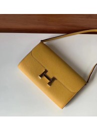 Cheap Hermes Constance to go mini Bag H4088 yellow JH01207KK24