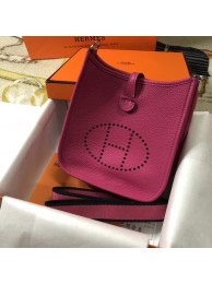 Cheap Hermes Evelyne mini 17cm Original Calf Leather Messenger Bag H1187 rose JH01187YU36