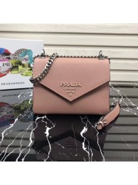 Cheap Prada Monochrome Saffiano leather bag 1BD127 light pink JH05523sS51