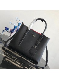 Cheap Prada Saffiano original Leather Tote Bag BN2838 black JH05266jb44