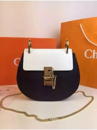 Chloe Drew Shoulder Bags Calfskin Leather 2709 Black&White JH08951pE71