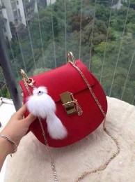 Chloe Drew Shoulder Bags Calfskin Leather 3369 Red JH08935tk46