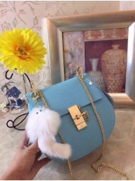 Chloe Drew Shoulder Bags Calfskin Leather 3369 SkyBlue JH08929gR91
