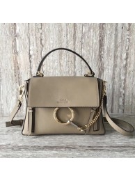 Chloe Faye Tote Bag Calfskin Leather 03375 Grey JH08919Qu69
