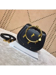 CHLOE Small Nile leather Horse bracelet bag 3E1302 black JH08876UI88