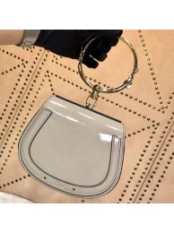 CHLOE Small Nile patent leather bracelet bag 3E1302 grey JH08873HE62