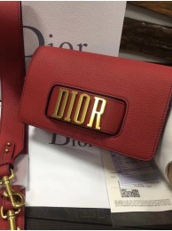 Copy 1:1 Jadior flap bag calfskin cross-body bag M8000 red JH07561GO58