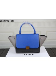 Copy 2015 Celine classic original leather 3345-1 brilliant blue&black&gray JH06555rY88