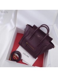 Copy AAAAA CELINE NANO LUGGAGE BAG IN LAMINATED LAMBSKIN 189244-10 JH05915YD64
