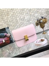 Copy Best Quality Celine Classic Box Small Flap Bag Calf leather 5698 pink JH06153kr31