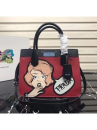 Copy Best Quality Prada Dual calf leather bag 1BA178 red&black JH05488sp34