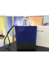 Copy Celine CABAS Tote Bag 3365 Blue with green JH06278hz48