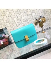 Copy Celine Classic Box Small Flap Bag Calf leather 5698 sky blue JH06154KD82