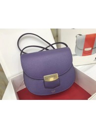 Copy Celine Compact Trotteur Cattle leather Mini Shoulder Bag 1268 purple JH06182lZ95
