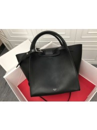 Copy Celine the big bag calf leather Tote Bag 183313 Black JH06176NX87