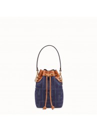 Copy FENDI MON TRESOR Mini bag in blue canvas 8BS010 JH08536NX87