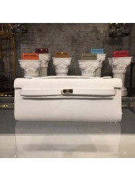 Copy Hermes Kelly Clutch Epsom calfskin H0588 white JH01500wz58