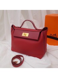 Copy Hermes Kelly togo Leather Tote Bag H2424 red JH01262cS18