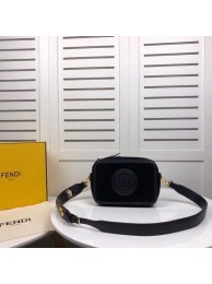 Copy High Quality Fendi MINI CAMERA CASE suede bag 8BS019A black JH08681xG96