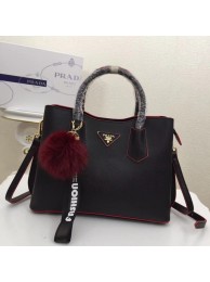 Copy Prada Calf leather bag 56922 black JH05414Vo75