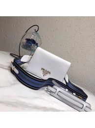 Copy Prada calf leather shoulder bag 1BD102 white JH05564KD82