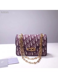 Designer Fake Dior DIORADDICT DIOR OBLIQUE-TAS M5818C Oxblood red JH07389TP23