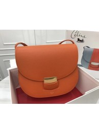 Designer Replica Celine Compact Trotteur Cattle leather Shoulder Bag 1269 orange JH06149Fi42