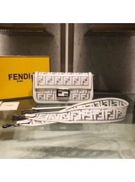 Designer Replica Fendi BAGUETTE MINI PU tote bag 8BS018 white JH08582Jz48