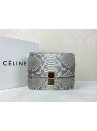 Fake 1:1 2015 Celine Classic retro original true snakeskin 11042-1 gray&white JH06568pg57