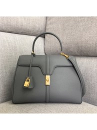Fake 1:1 CELINE MEDIUM 16 BAG IN SATINATED CALFSKIN 187373 grey JH05978pg57