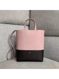 Fake 1:1 Celine Original Leather CABAS Bag 189813 Pink&Black JH05864kU97