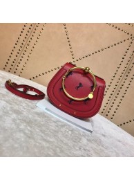Fake AAAAA CHLOE Small Nile leather Horse bracelet bag 3E1302 red JH08875oE28