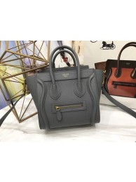 Fake Best Celine NANO MINI Tote Bag Original Leather A3560 Grey JH06232zZ68