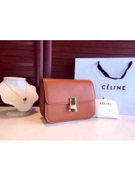 Fake Celine Classic Box Flap Bag Calfskin Leather 2263 Light Brown JH06301Ty15