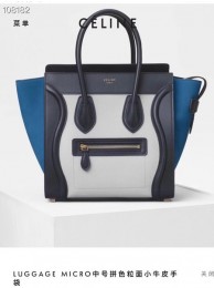 Fake CELINE MICRO LUGGAGE HANDBAG IN LAMINATED LAMBSKIN 167793-3 JH05899ET36